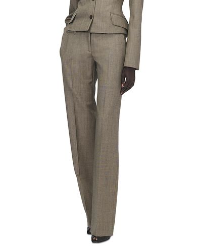Mcqueen McQueen Wool Straight Leg Trousers