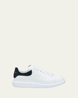 McQueen Men's Oversized Suede-Backstay Leather Sneakers