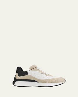 McQueen Men's Sprint Runner Mixed Media Sneakers