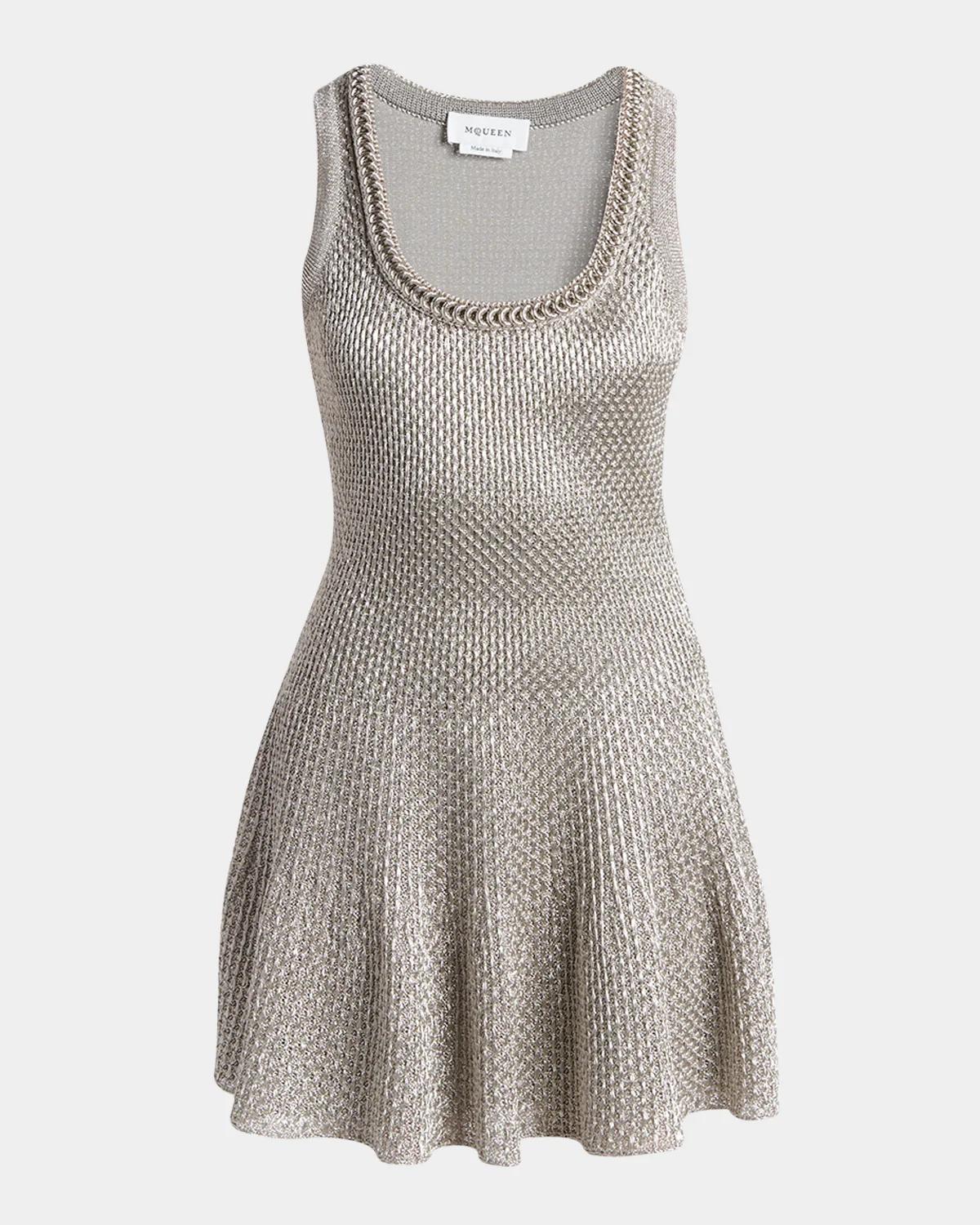 McQueen Metallic Mini Dress