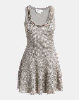 McQueen Metallic Mini Dress