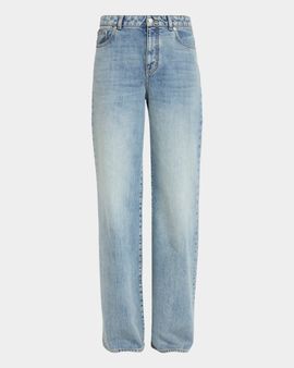 McQueen Mid-Rise Relaxed-Leg Denim Trousers