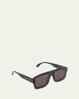 McQueen Oversized Square Acetate Sunglasses