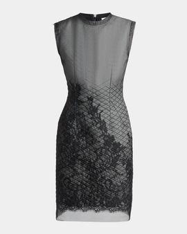 McQueen Quilted Lace Dress
