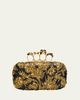 McQueen Skull Four Ring Embellished Clutch Bag - 1