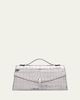McQueen Skull Metallic Croc-Embossed Leather Top-Handle Bag - 1