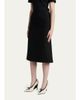 McQueen Sweetheart-Waist Lightweight Tweed Midi Skirt - 4