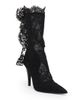 McQueen Women's 100MM Lace Mid-Calf Boots - 3