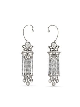 McQueen Women's Chandelier Silvertone & Crystal Drop Earrings