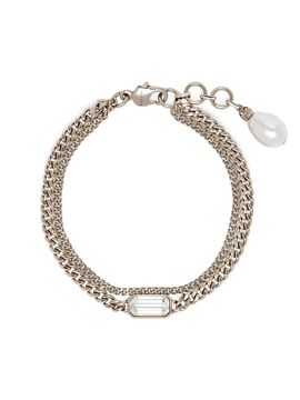 McQueen Women's Crystal & Imitation Pearl Chain Bracelet