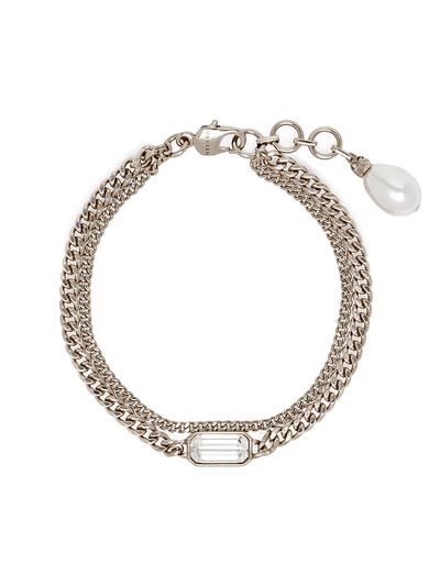 McQueen Women's Crystal & Imitation Pearl Chain Bracelet