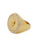 McQueen Women's Goldtone & Crystal Skull Signet Ring - 3