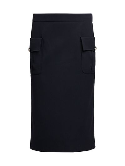 McQueen Women's Grained Wool Pencil Skirt