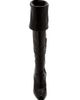 McQueen Women's Horn 105MM Leather Foldover Lace-Back Boots - 5