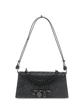 McQueen Women's Jewelled Mini Embellished Leather Convertible Clutch