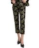 McQueen Women's Lacquered Sunflower Cigarette Crop Trousers - 3
