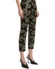 McQueen Women's Lacquered Sunflower Cigarette Crop Trousers - 4