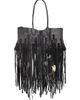 McQueen Women's Manta Croc-Embossed Leather Fringe Shoulder Bag - 1