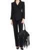 McQueen Women's Manta Croc-Embossed Leather Fringe Shoulder Bag - 2