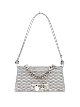 McQueen Women's Mini Jeweled Suede Shoulder Bag