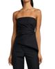 McQueen Women's Pinstriped Wool-Mohair Sculpted Top - 3
