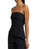 McQueen Women's Pinstriped Wool-Mohair Sculpted Top - 4