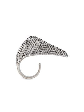 McQueen Women's Silvertone & Crystal Claw Ring