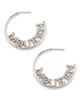 McQueen Women's Silvertone & Glass Crystal Logo Hoop Earrings - 1