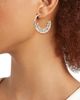 McQueen Women's Silvertone & Glass Crystal Logo Hoop Earrings - 2