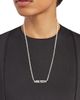 McQueen Women's Silvertone & Glass Crystal "McQueen" Logo Necklace - 2