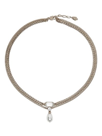 McQueen Women's Silvertone, Imitation Pearl & Crystal Necklace