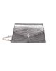 McQueen Women's Skull Mini Crocodile-Embossed Metallic Leather Shoulder Bag - 1