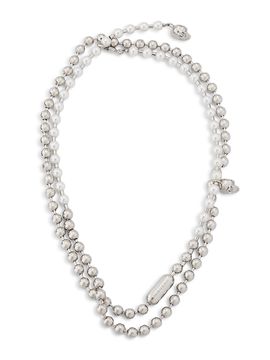 McQueen Women's Skull Pearl-Embellished Ball Chain Belt