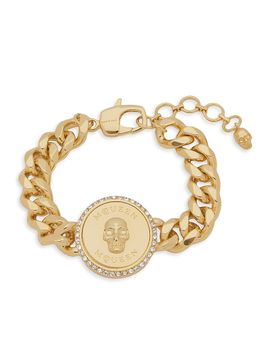 McQueen Women's Sovereign Goldtone & Crystal Skull Bracelet