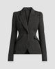 McQueen Women's Speckled Wool One-Button Blazer - 1