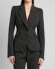 McQueen Women's Speckled Wool One-Button Blazer - 3