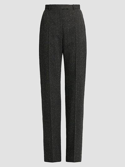McQueen Women's Speckled Wool Slim-Straight Trousers