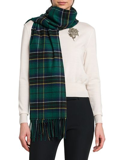 McQueen Women's St Tartan Silk-Wool Scarf
