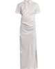 McQueen Women's Striped Silk Drape Shirtdress - 1