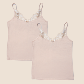 Meadow Meadow Luna Lace Cotton Cami 2-Pack