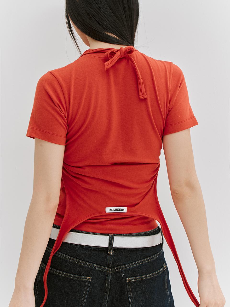 MEENDERI 3WAY STRAP TIED TOP [ORANGE]