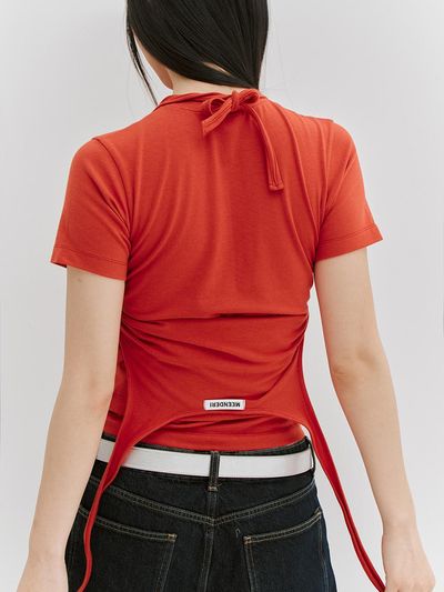 MEENDERI 3WAY STRAP TIED TOP [ORANGE]