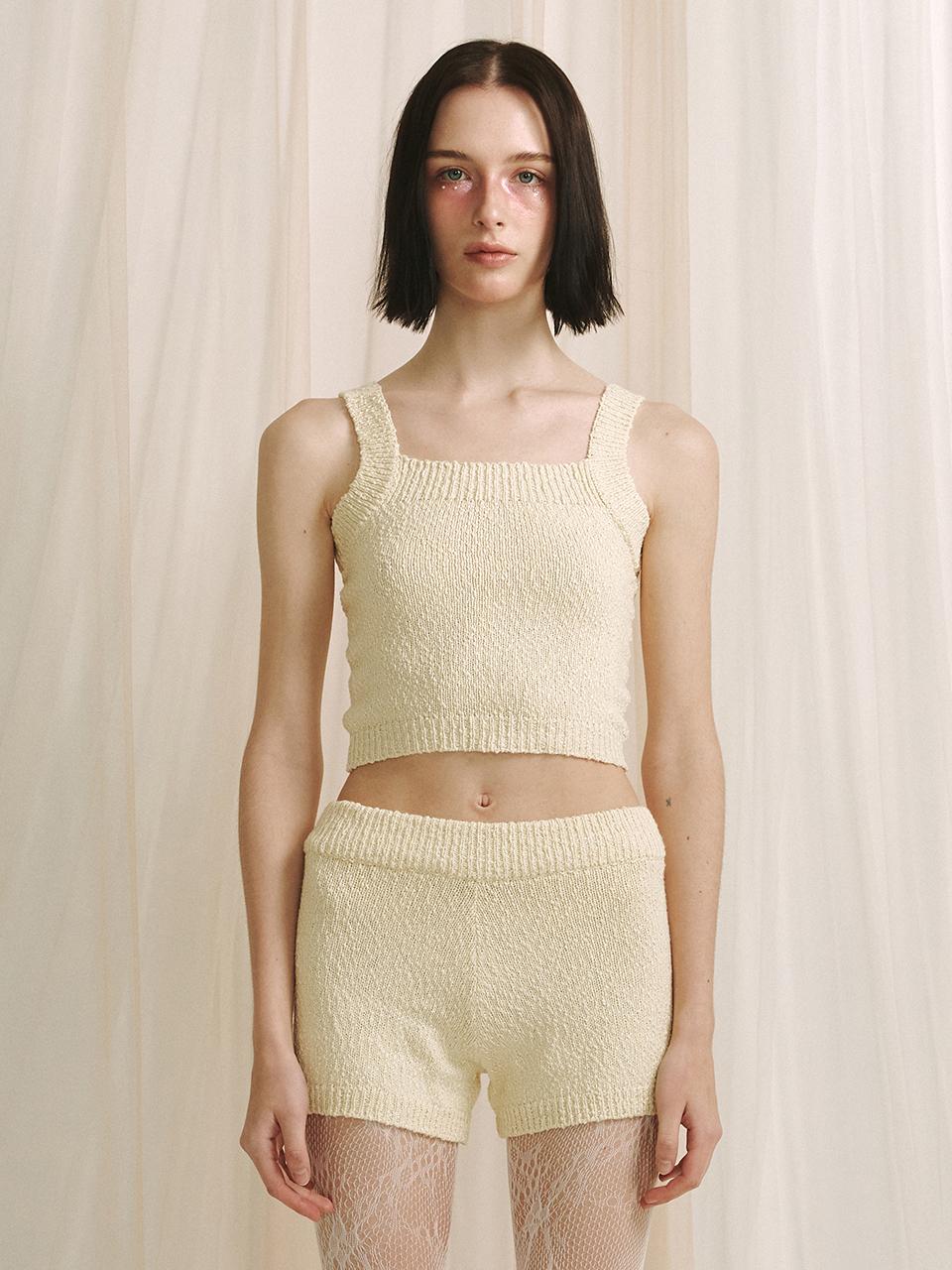 MEENDERI Crop Knit Sleeveless