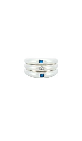 MEGA MEGA Gypsy Blue Stacked Ring