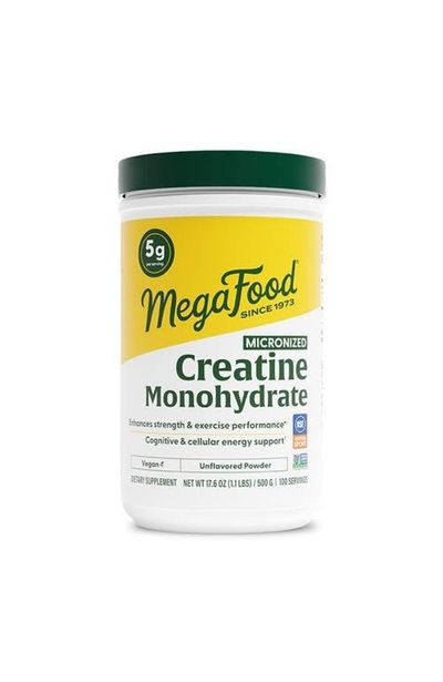 MegaFood MegaFood Creatine Monohydrate Powder, Micronized & Unflavored Post & Pre Workout Powder, Nsf Certified For Sport, 500g