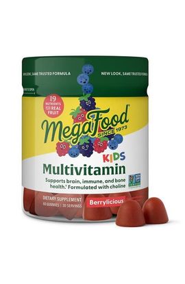 MegaFood MegaFood Kids Multivitamin Gummies for Age 4+ for Brain & Immune Support, 60 Berrylicious Gummies