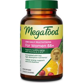 MegaFood MegaFood One Daily Multivitamin for Women 55+ with Methylated B12, Healthy Aging, Vegetarian, 120 Tablets