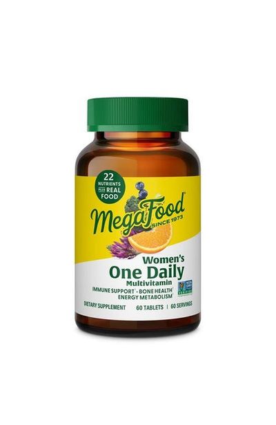 MegaFood MegaFood One Daily Multivitamin for Women for Energy Metabolism & Immune Support, Vegetarian, 60 Tablets