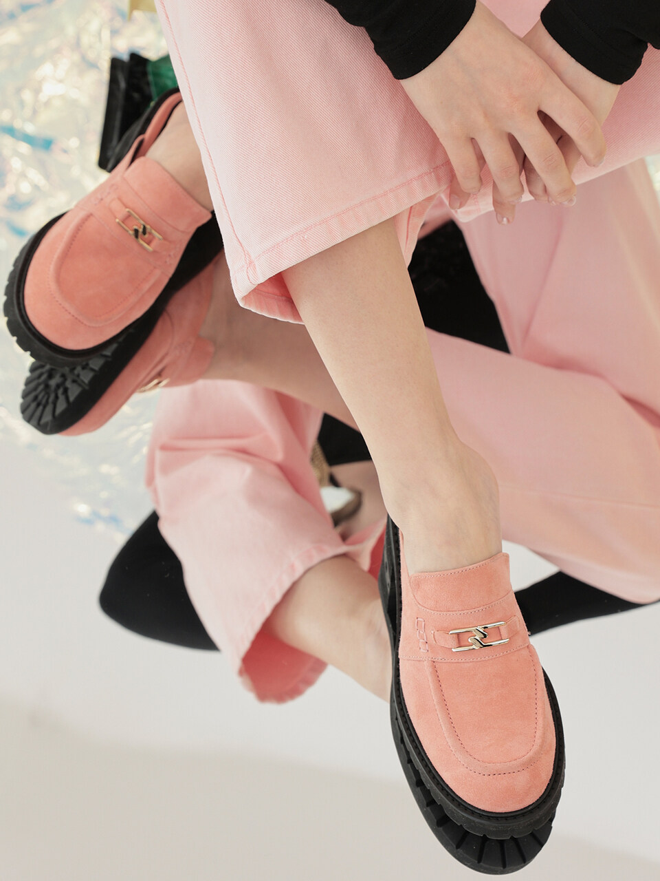 Meiel Dew Chunky Platform Bloafer MD1105f _ Pink