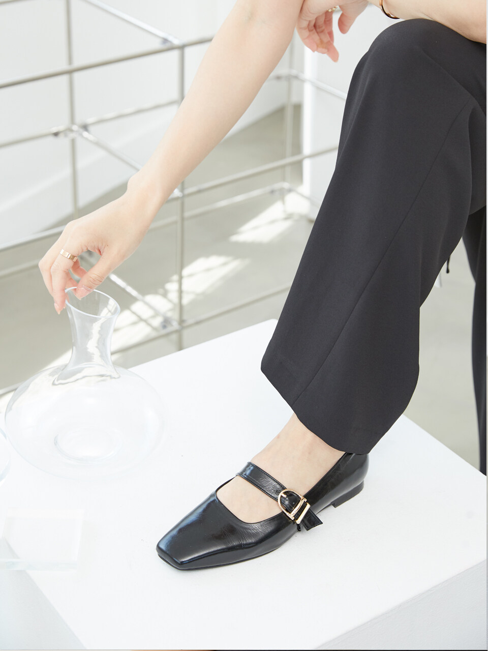 Meiel Dew Mary Jane Flat_Black